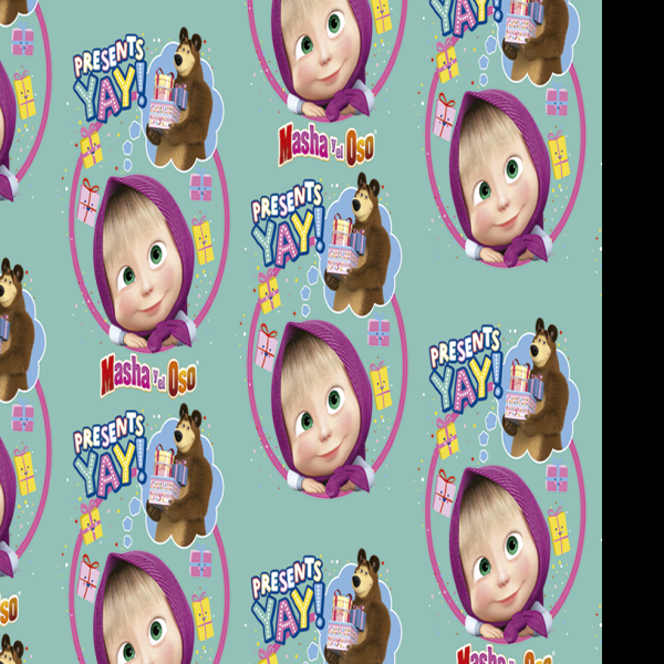 PAPEL COUCHE MASHA Y EL OSO GRANMARK 50X70 CM. E.25